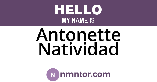 Antonette Natividad
