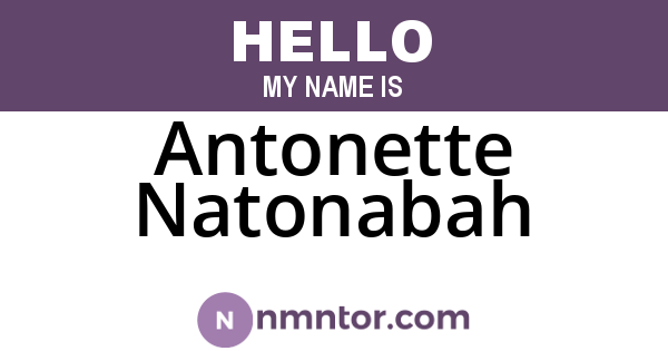 Antonette Natonabah