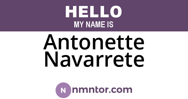 Antonette Navarrete