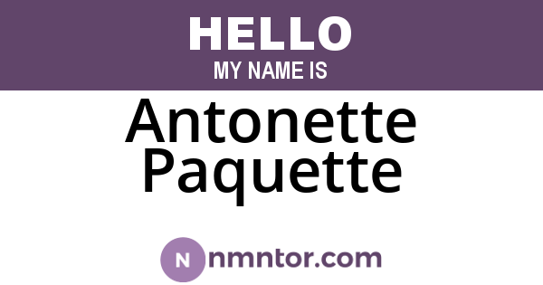 Antonette Paquette