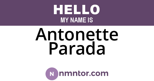 Antonette Parada