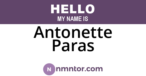 Antonette Paras