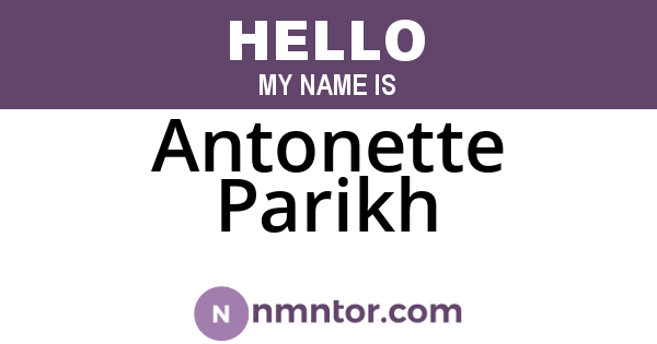 Antonette Parikh