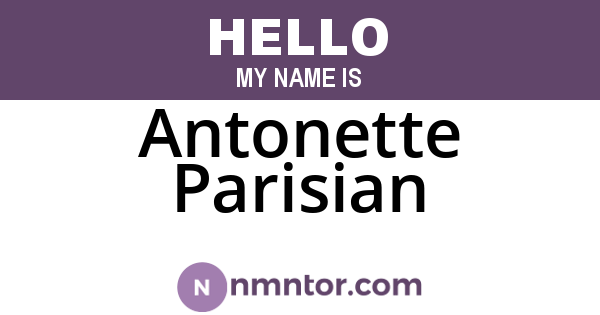 Antonette Parisian