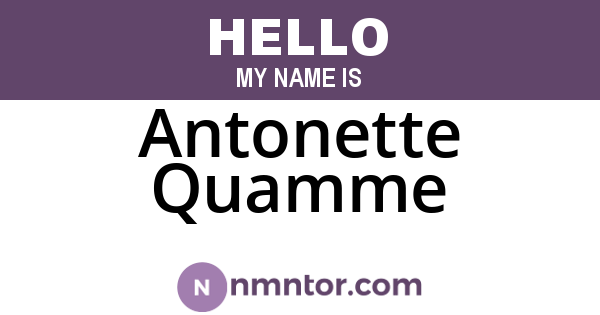 Antonette Quamme