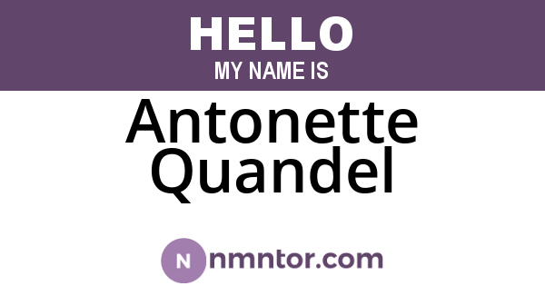 Antonette Quandel