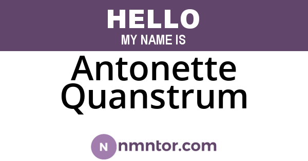 Antonette Quanstrum