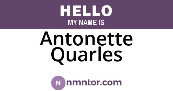 Antonette Quarles