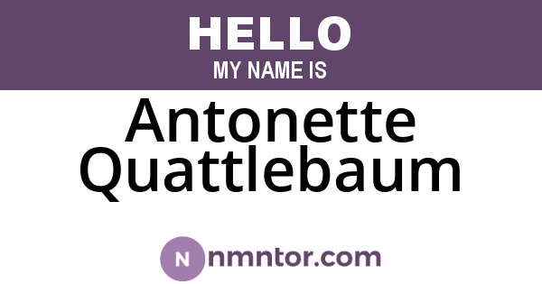Antonette Quattlebaum