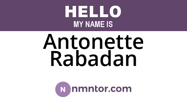 Antonette Rabadan