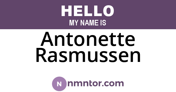 Antonette Rasmussen