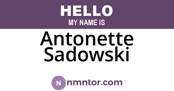Antonette Sadowski