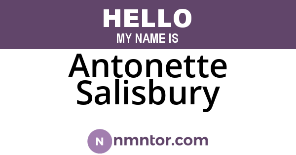 Antonette Salisbury