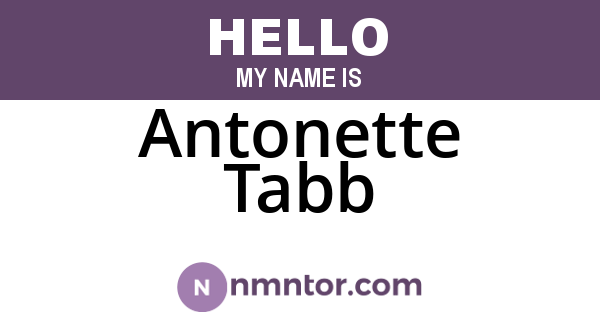 Antonette Tabb