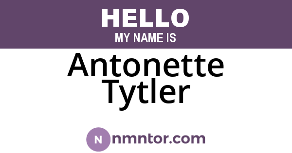 Antonette Tytler
