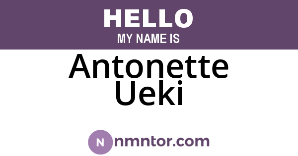 Antonette Ueki
