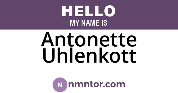 Antonette Uhlenkott