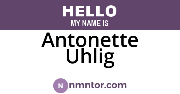 Antonette Uhlig