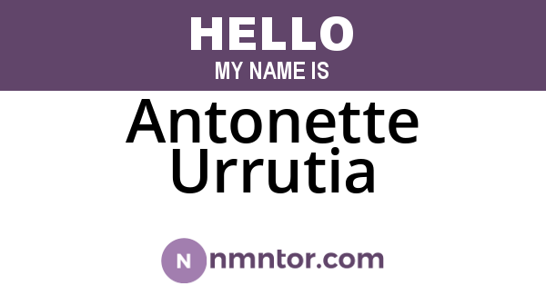 Antonette Urrutia