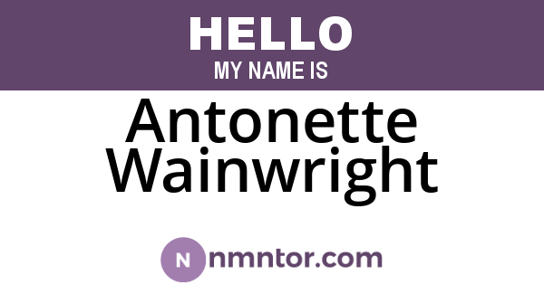 Antonette Wainwright