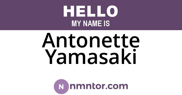 Antonette Yamasaki