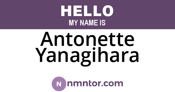 Antonette Yanagihara