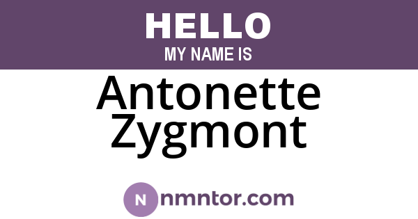 Antonette Zygmont