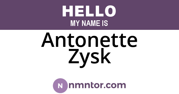 Antonette Zysk