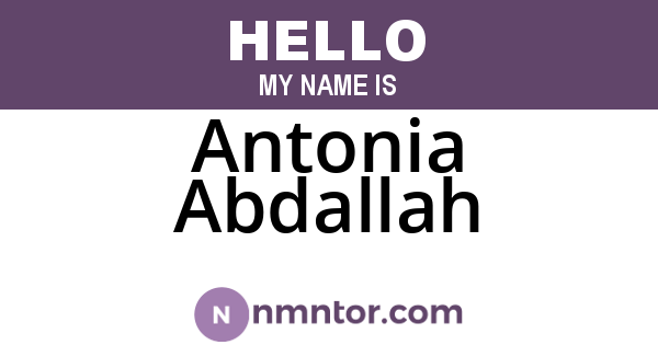 Antonia Abdallah