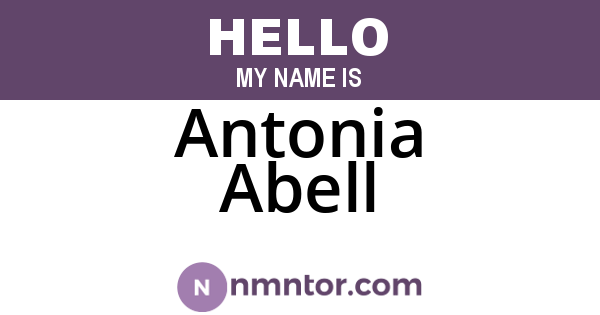 Antonia Abell