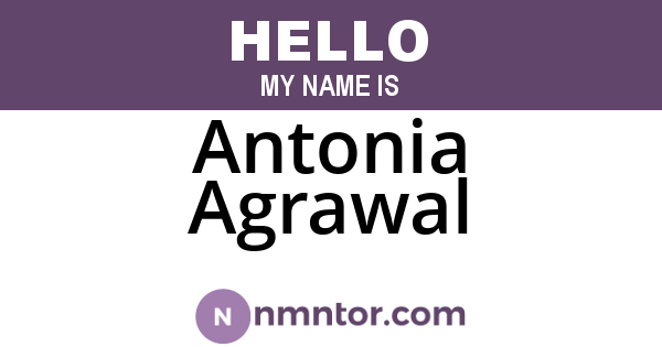 Antonia Agrawal