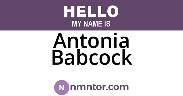 Antonia Babcock
