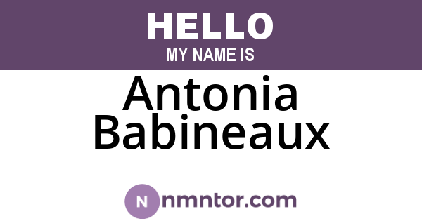 Antonia Babineaux