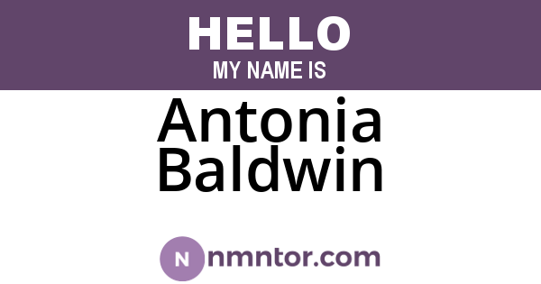 Antonia Baldwin