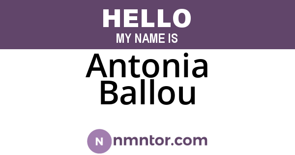 Antonia Ballou
