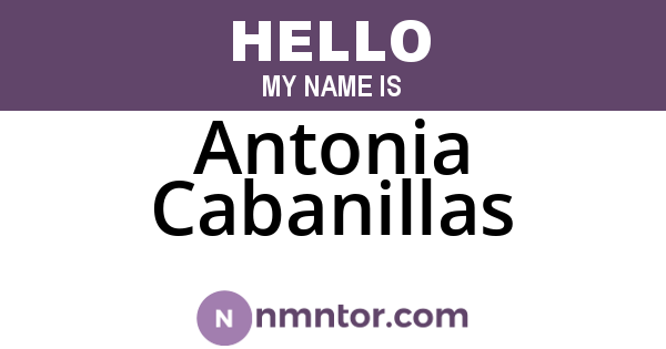 Antonia Cabanillas