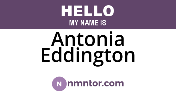 Antonia Eddington
