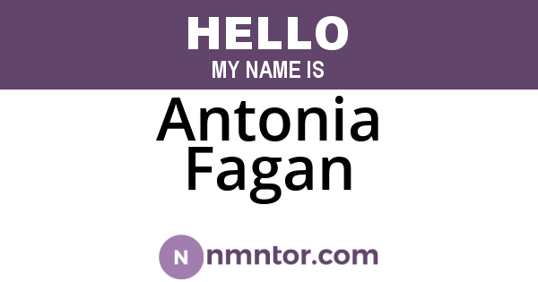 Antonia Fagan