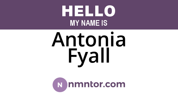 Antonia Fyall
