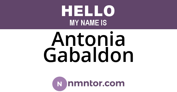 Antonia Gabaldon