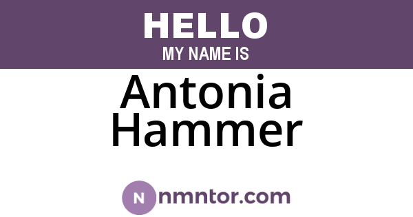 Antonia Hammer