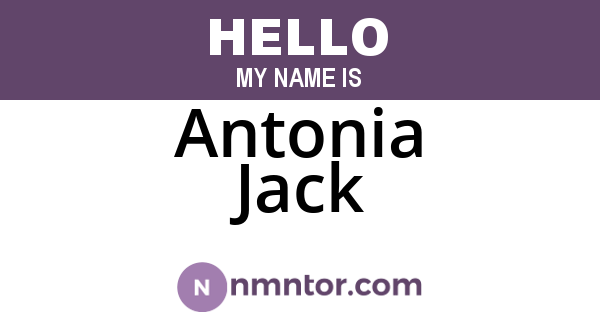 Antonia Jack