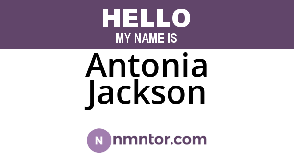 Antonia Jackson