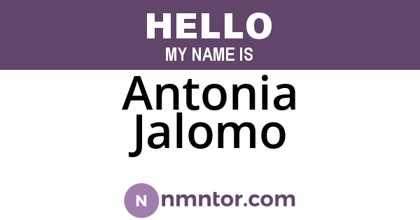 Antonia Jalomo