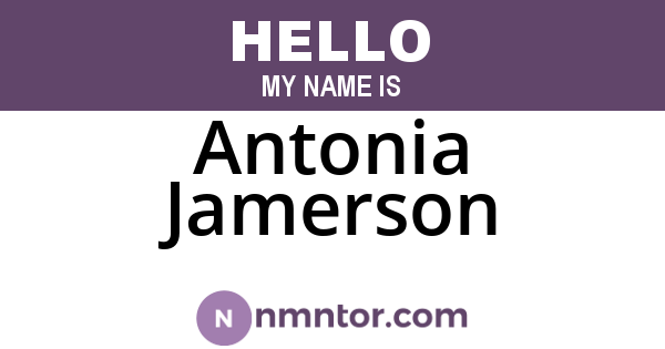 Antonia Jamerson