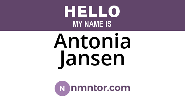 Antonia Jansen