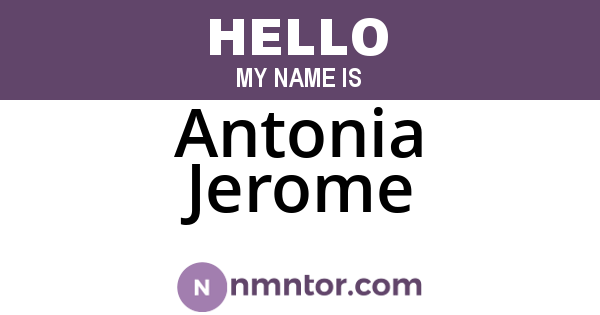 Antonia Jerome
