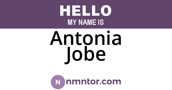 Antonia Jobe