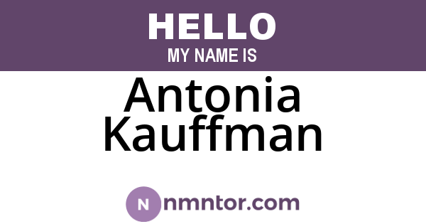 Antonia Kauffman