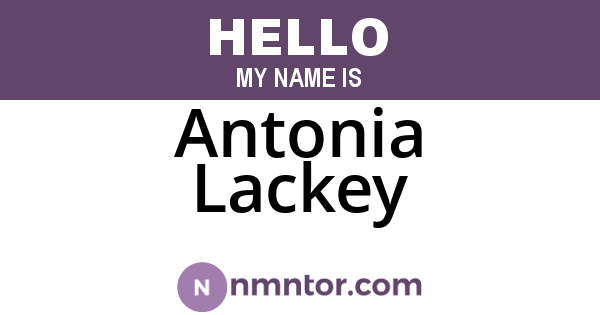Antonia Lackey